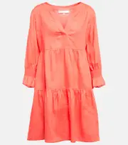 [Heidi Klein] Heidi Klein Moroccan Sands linen minidress AU 16 orange