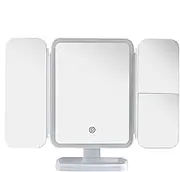 LED Mirrors Makeup, LED Lights Smart Mirrors Table Mirrors, 180 Rotation, Trifold Cosmetic Mirrors, Face Mirrors, Vanity Mirrors with Magnification, Desk Mirrors