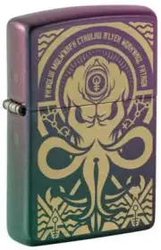 Zippo 48671, Cthulhu Literary Mythos Design, 2-Sided Iridescent Finish Lighter