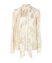 HT02 gathered blouse FR36,F36,F38 coconut milk