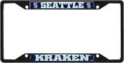 FANMATS 31859 Seattle Kraken Black Metal License Plate Frame 6.25in x 12.25in