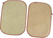 Totority 2Pcs Cooling Bunny Grass Mat Natural Grass Pad for Small Pets Bedding Cushion for Guinea Pig Hamster and Squirrel Safe and Odorless Mat for Hot Weather