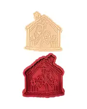 Christian Christmas Nativity Scene Cookie Cutter Stamp Merry Christmas Baby Jesu