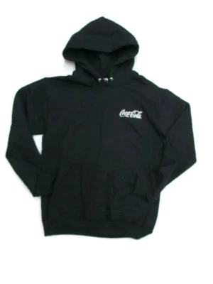 Coca Cola Black Hooded Sweatshirt with white Coca Cola Size 2XL