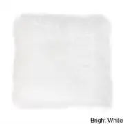 Thro by Marlo Lorenz Keller Faux-Fur Throw Pillow, Bright White, 20X20