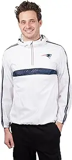 NFL Men's Quarter Zip Pullover Hoodie Windbreaker Jacket Packable