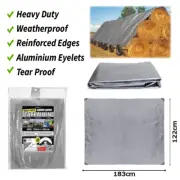 Heavy Duty Tarp Waterproof Rain Shed Tarpaulin Cover Tent Ground Sheet