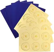 WHAMVOX 30 Sets Certificate Award Stickers Embossed Excellence Seals for Diplomas and School Recognitions Elegant European Design for Enhancing Achievement Certificates and Envelopes