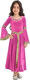 [Loodgao] Kids Girls Medieval Renaissance Princess Costumes Vintage Costume Witch Vampire Halloween Party Outfits
