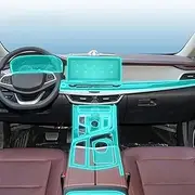 Car Interior Film Dashboard Piano Board Shift Center Console Anti-Scratch Transparent TPU Protection Film,for Geely MVP PHEV JIAJI 2019-2022 (Style for RHD)