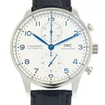 IWC 萬國錶 新葡萄牙計時腕錶(IW371605)X白面藍字X41MM