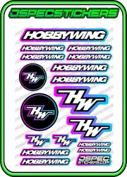 HOBBYWING RC STICKER SET A5 ESC BRUSHLESS MOTOR XR10 SENSOR CRAWLER DRIFT BLU PK