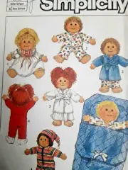 16" 18" Doll Wardrobe Clothing Simplicity 6968 Sewing Pattern Cabbage Sculpted