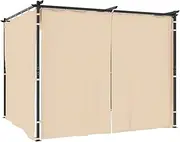 VRAXO Gazebo with Curtains 3x3 m Cream Steel -31.1KG,48050