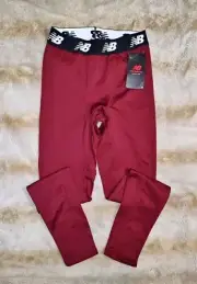 NWT new Balance Men's large compression Tights Track and Field Running burgundy