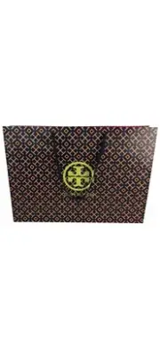 Tory Burch Gift Bag Tile T Print Box 16" x 12" x 6" Shopping Paper Gift Bag