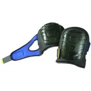 Premium Flat Cap Gel Knee Pad, Hook and Loop, Black/Blue 121 21844560529