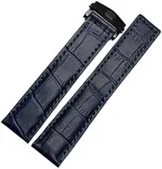 [MGTCAR] Genuine Cowhide Watch Band For TAG Heuer Carrera Lincoln 19mm 20mm 22mm Black Brown Folding Buckle Watch Strap Men