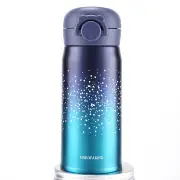 500ML Vacuum Cup Water Drinking Bottle Food Grade Stainless Steel Insulated Thermos Tea Coffee Mug BLUE COLOR