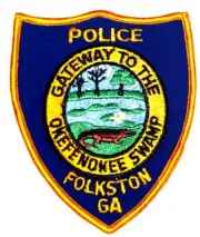 FOLKSTON – POLICE - GEORGIA GA Sheriff Police Patch GATEWAY TO OKEFENOKEE SWAMP