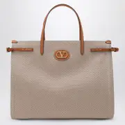 [Valentino Garavani] Medium Antibes canvas tote bag One size Brown
