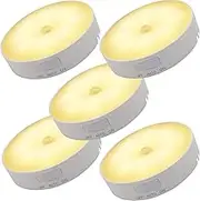 AUTENS 5 Pack Motion Sensor Night Lights,USB Rechargeable Path Night Lighting, 8 LED Beads Motion Detect Warm Light Stick on Closet Toilet Bathroom Stair Wall Hallway Cabinet Indoor Lights.