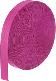 uxcell Flat Nylon Webbing Strap 1 Inch Wide 10 Yards Strong Nylon Strapping Upholstery Backpack Straps for Bags/Luggage/Cargo/Repairing/Indoor Outdoor [Dark Rose Red, 1.1mm Thk]