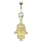 Piercing Navel Gold Plated Hamsa