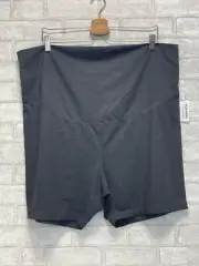 NWT Old Navy Maternity Shorts Grey Roll-Over Waist Active Women's Size XXL