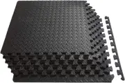 Puzzle Exercise Floor Mat, EVA Interlocking Foam Tiles Exercise Equipment Mat wi