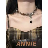 在飛比找蝦皮購物優惠-【ANNIE】複古y2k鎖骨鏈 女潮酷辣妹鎖骨鏈 美拉德復古