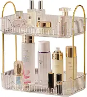 Bathroom Counter Organizer Countertop Storage Shelf Organizer Vanity Tray 2 Tier