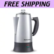 Stainless Steel Cordless Coffee Percolator, 12-Cup Automatic Brew & Keep Warm