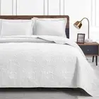 Quilt Set White Bedspreads Soft Bed Summer Quilt Lightweight Microfiber Mode