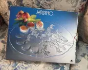 Vintage W Germany Crystal Jardino Gourmet Egg Plate