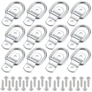 12 Pack D Ring Tie Down Anchors Trailer Tie Down Hooks for Truck Trailer Boat