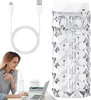 Cool Mist Humidifiers for Bedroom - Crystal Air Humidifier with 7 Color Light | Quiet 2 Mist Modes Portable Diffuser for Car Dorm Nursery Bedroom Nightstand