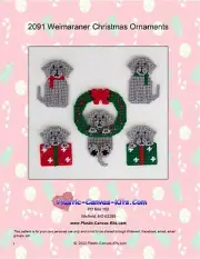 Weimaraner Dog Christmas Ornaments- Plastic Canvas Pattern or Kit