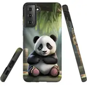 For Samsung Galaxy S21+ Plus Tough Protective Cover, Happy Panda