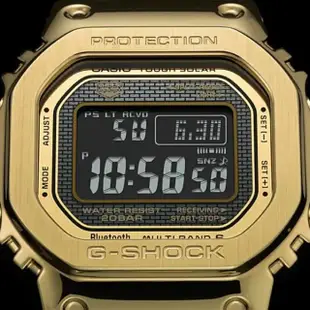 【CASIO 卡西歐】G-SHOCK搭載藍牙連線功能及世界六局標準電波腕錶43.2mm(GMW-B5000GD-9)