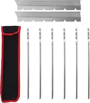 1 Set Portable Skewers for BBQ Reusable Stainless Steel Kebab Sticks Kit for Outdoor Grilling Camping and Picnics Easy to Use Compact Design