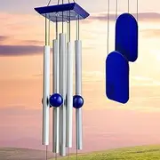 Wind Chimes for Outside Deep Tone,38" Sympathy Wind Chimes Outdoor Clearance Wood Wind Chime Memorial Gifts for Mother's Day and Christmas,Outdoor Decor for Zen,Garden,Patio,Home(Silver)