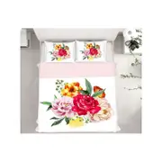 3D Bright Bouquet 35 Bed Pillowcases Quilt King Size