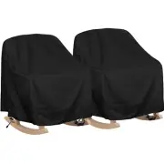 Patio Rocking Chair Cover 2 Pack, Fits 27.5"W x 32.5"D x 43"H Lawn Patio Chai...