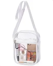 [Vorspack] Clear Bag Stadium Approved - PVC Clear Purse Clear Crossbody Bag with Front Pocket for Concerts Sports Festivals