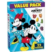 Mickey & Friends Fruit Flavored Snacks Treat Pouches Value Pack 22 ct