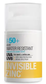 Invisible Zinc 4 Hour Water Resistant SPF 50+ 50ml