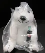 Coca-Cola Plush Polar Bear New In Bag Approx 7 in. Tall Coke Teddy Bear