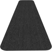 Indoor Outdoor Double-Ribbed Carpet Runner with Skid-Resistant Rubber Backing -