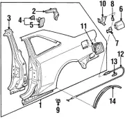 Genuine Honda Gutter Extension 63715-S30-A00ZZ (for: Honda)